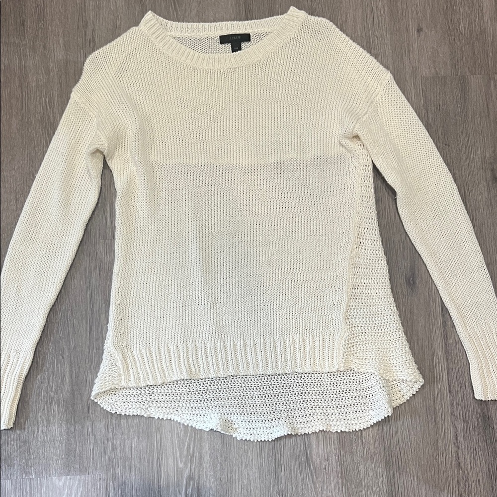 J. Crew Women's Cream Knit Sweater
